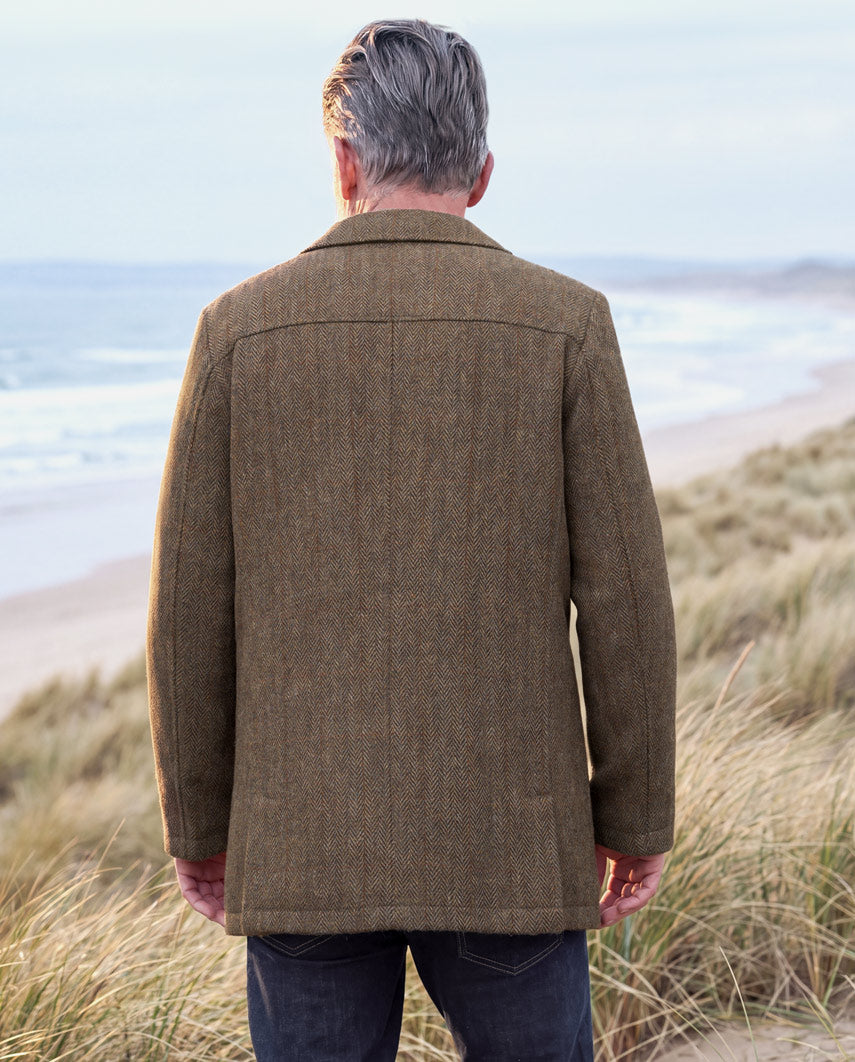 Herren Cabanjacke ,,Seaberg'' aus Harris Tweed –  Evergreen