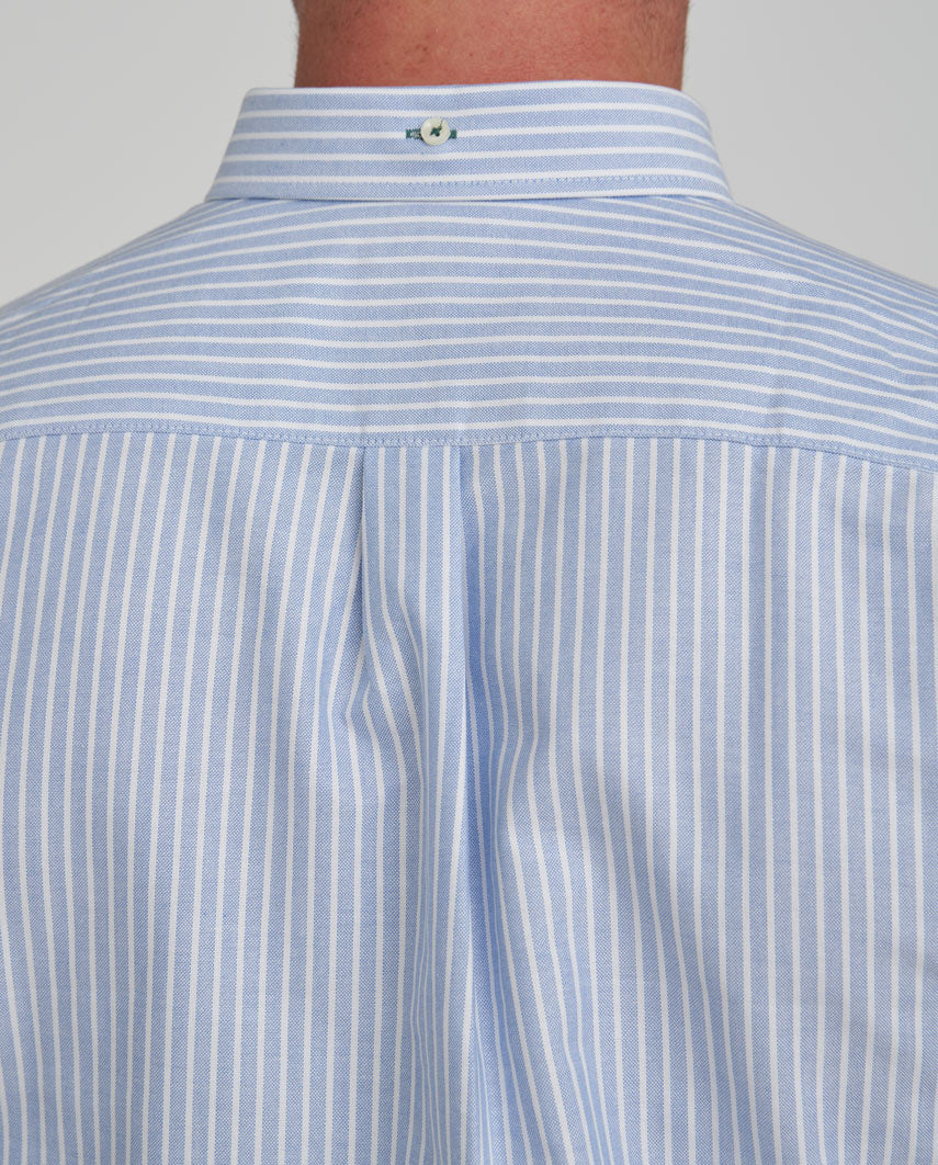 Heren button-down overhemd "Steward" in classic oxford streep