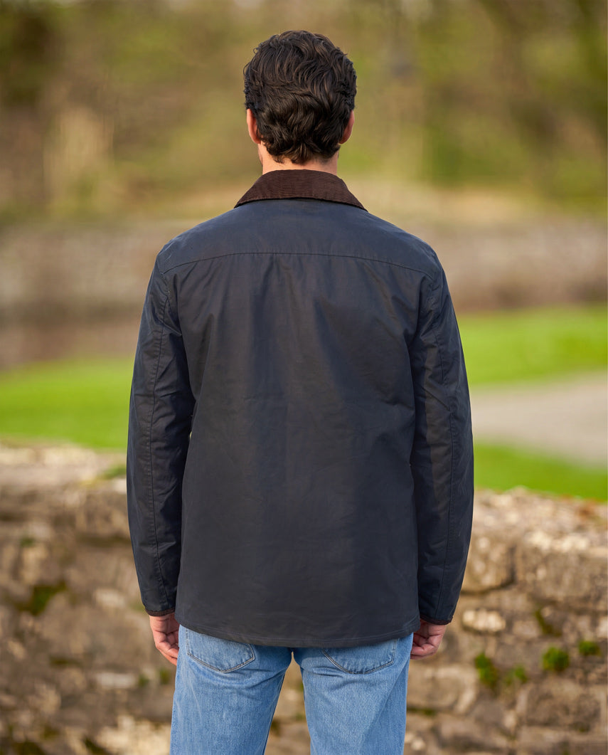 Men's Wax Jacket "Starberg SO" in navy