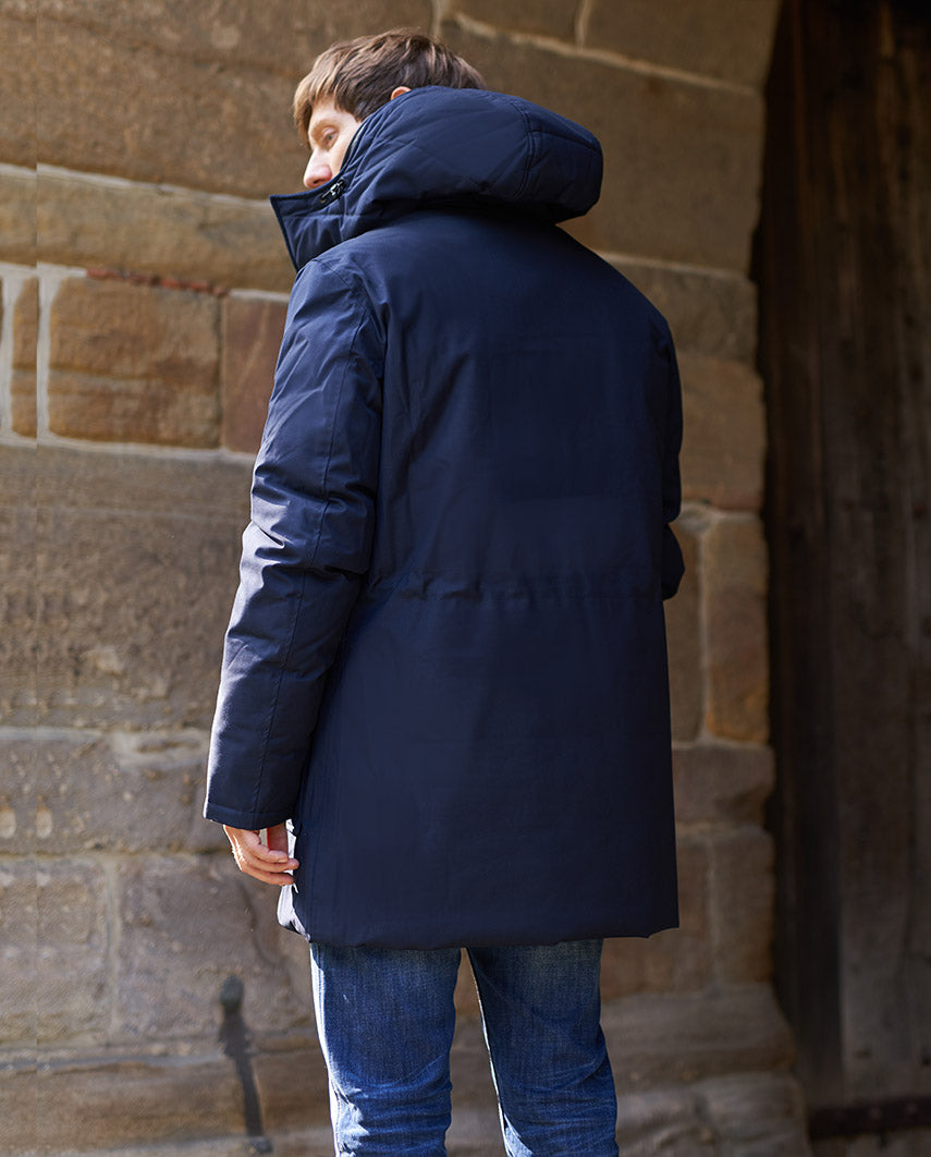 Men's Winter Parka "Byron" in Navy – detachable hood