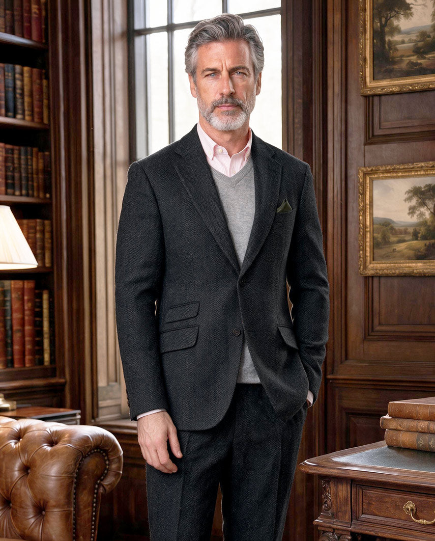 Harris Tweed Sakko "London" in charcoal