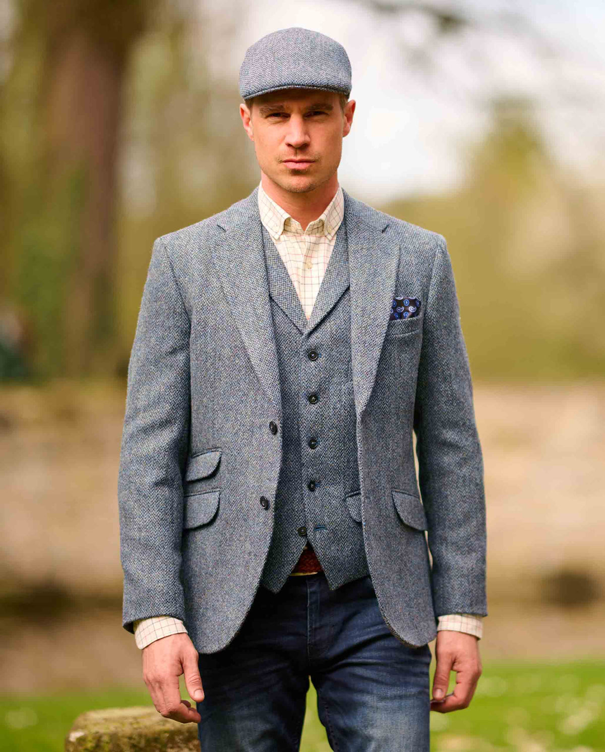 Harris Tweed jacket "London" in Water Tweed