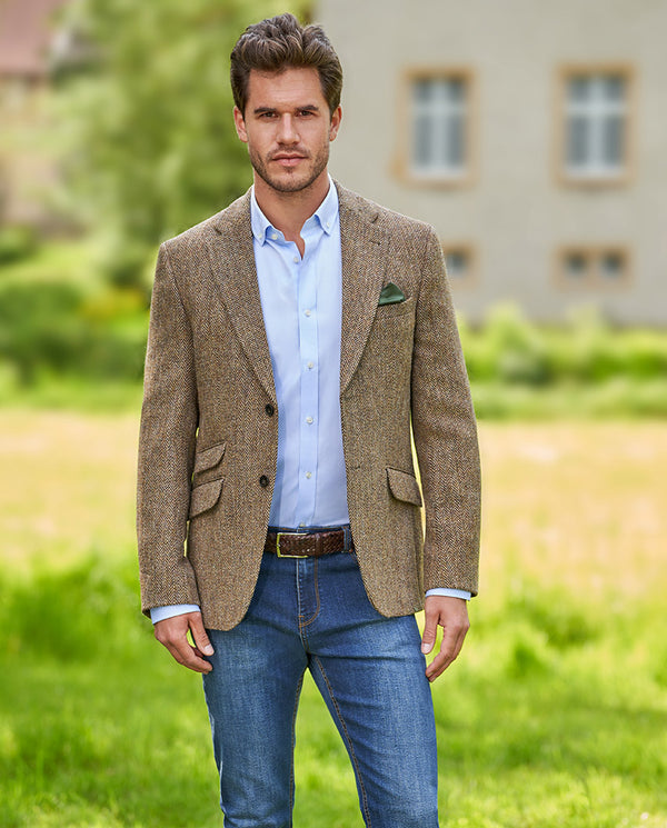 Harris Tweed colbert "London" in country herringbone