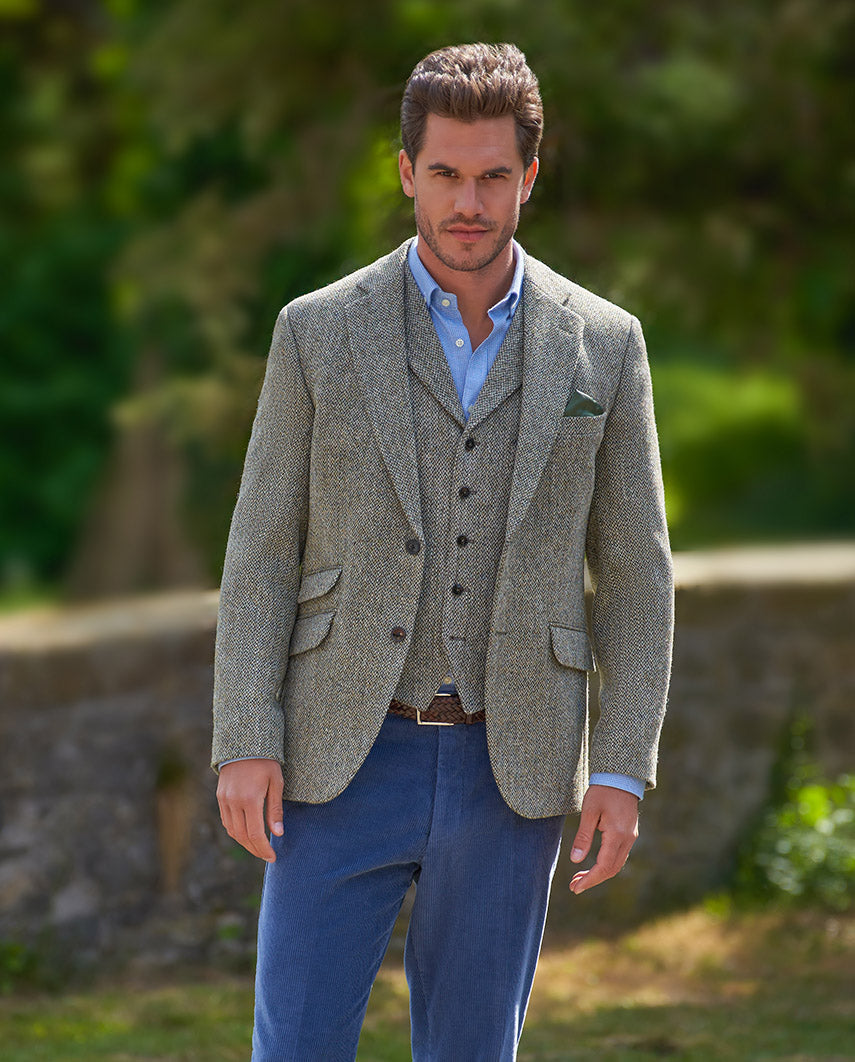 Harris Tweed jacket "London" in multi-green