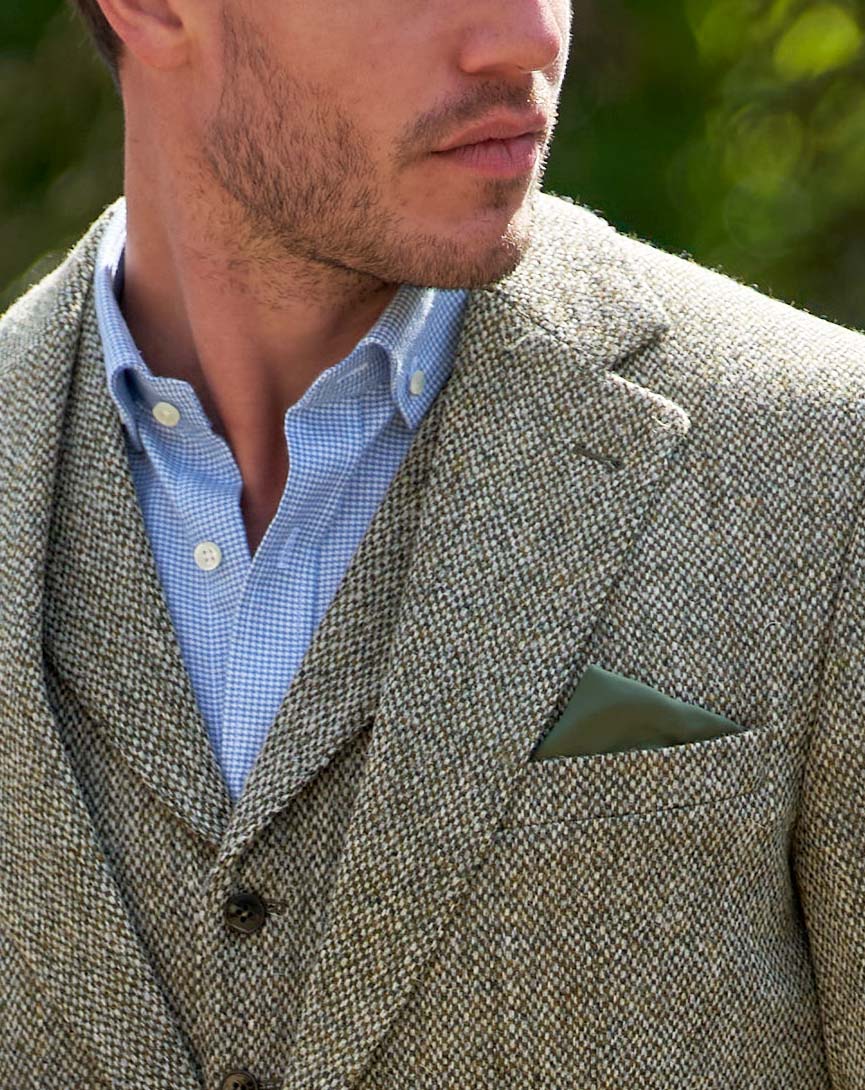 Harris Tweed colbert "London" in multigreen