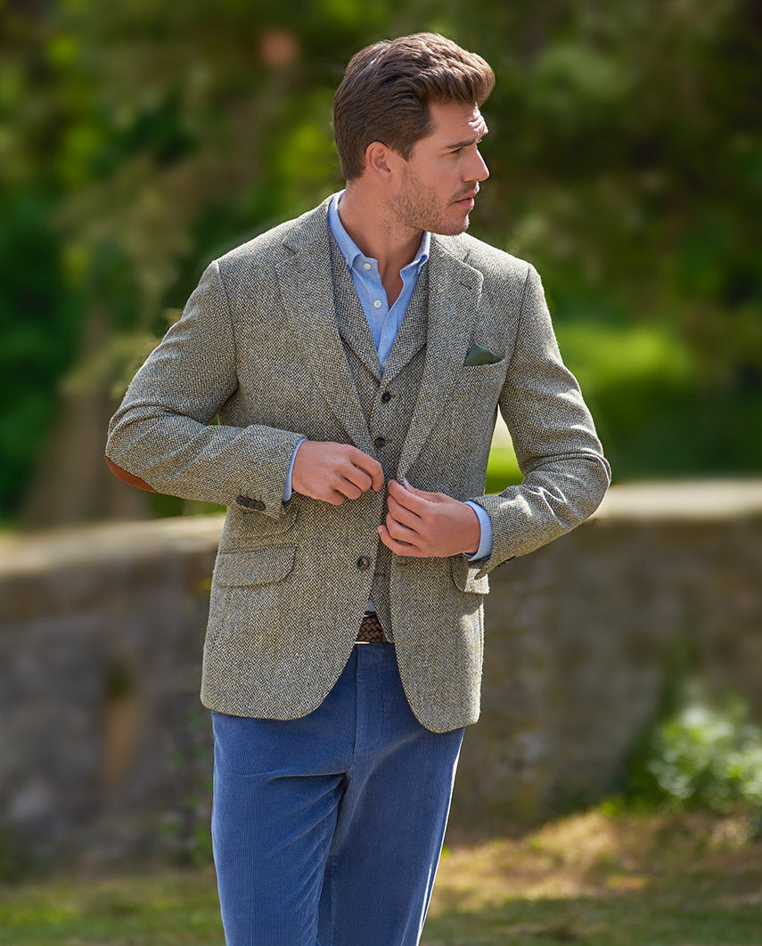 Harris Tweed jacket "London" in multi-green