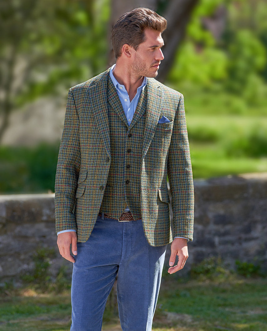 Harris Tweed colbert "London" in green Castle, productkaart