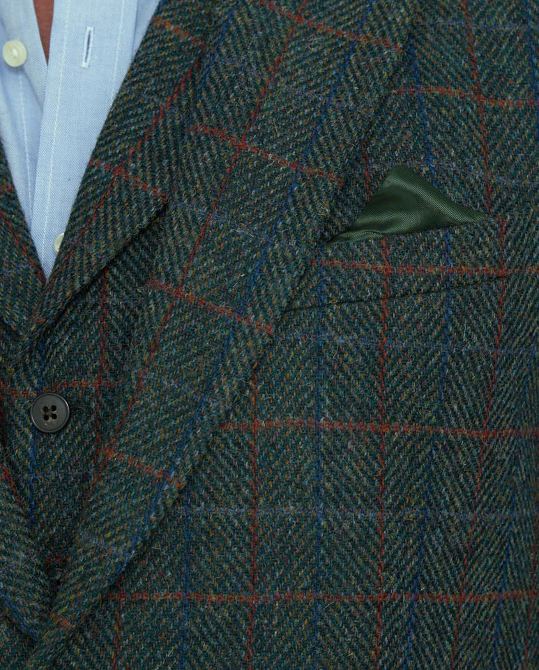 Harris Tweed Sakko ''London'' in royal green Tweed