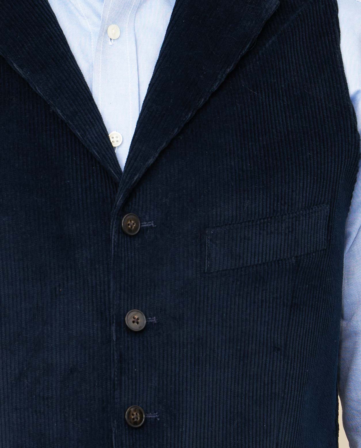 Herren Cord Weste "Wales" in navy
