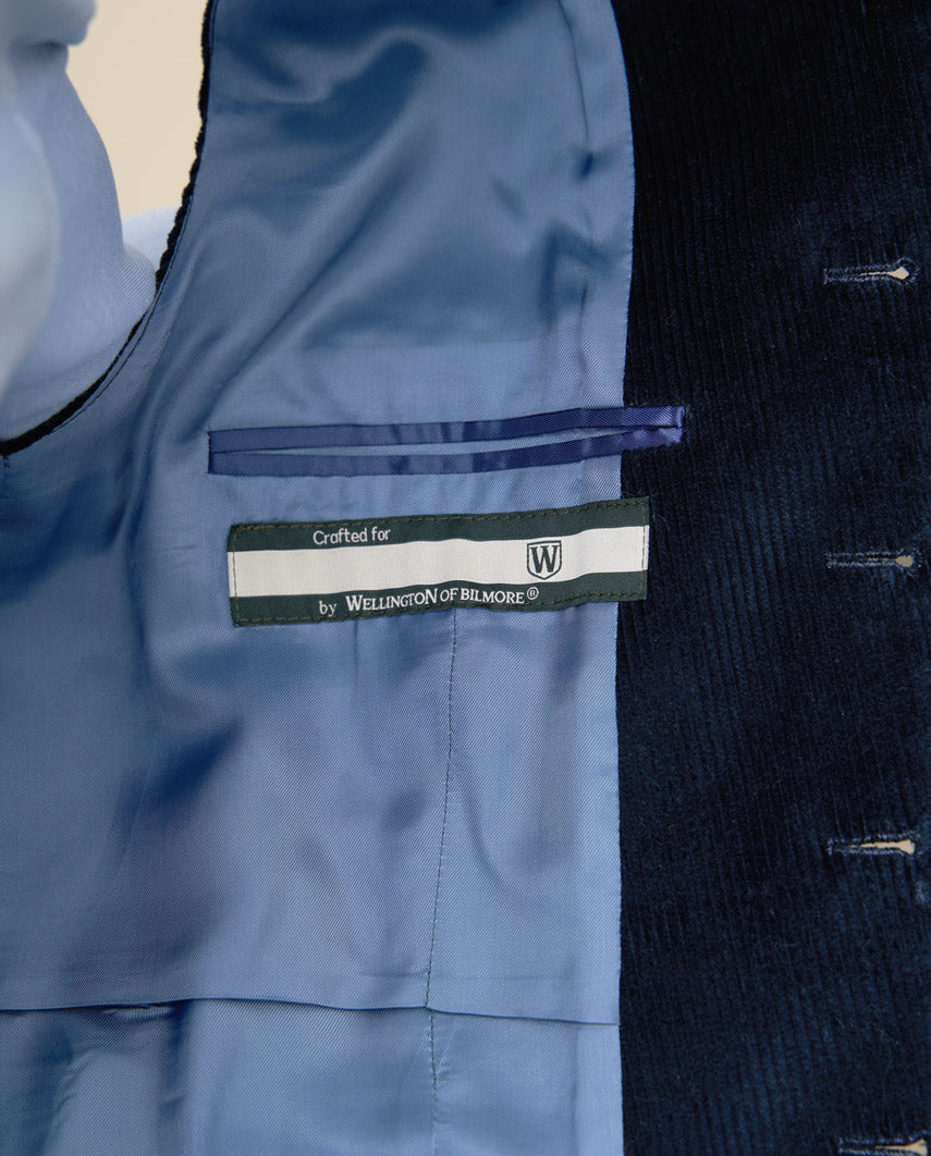 Herren Cord Weste "Wales" in navy
