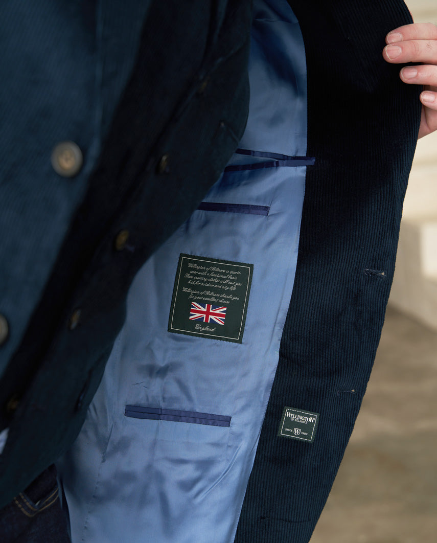 Herren Cord Sakko ''London'' in navy