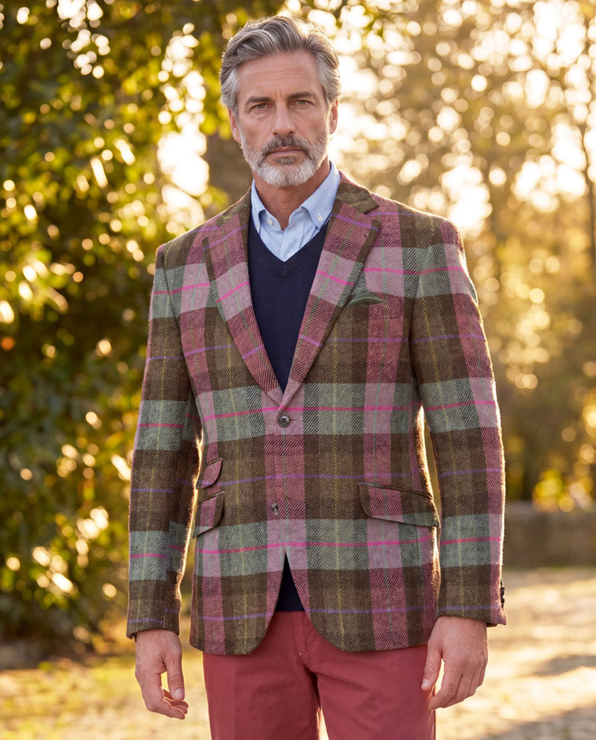 Harris Tweed Sakko ''London'' in tartan check