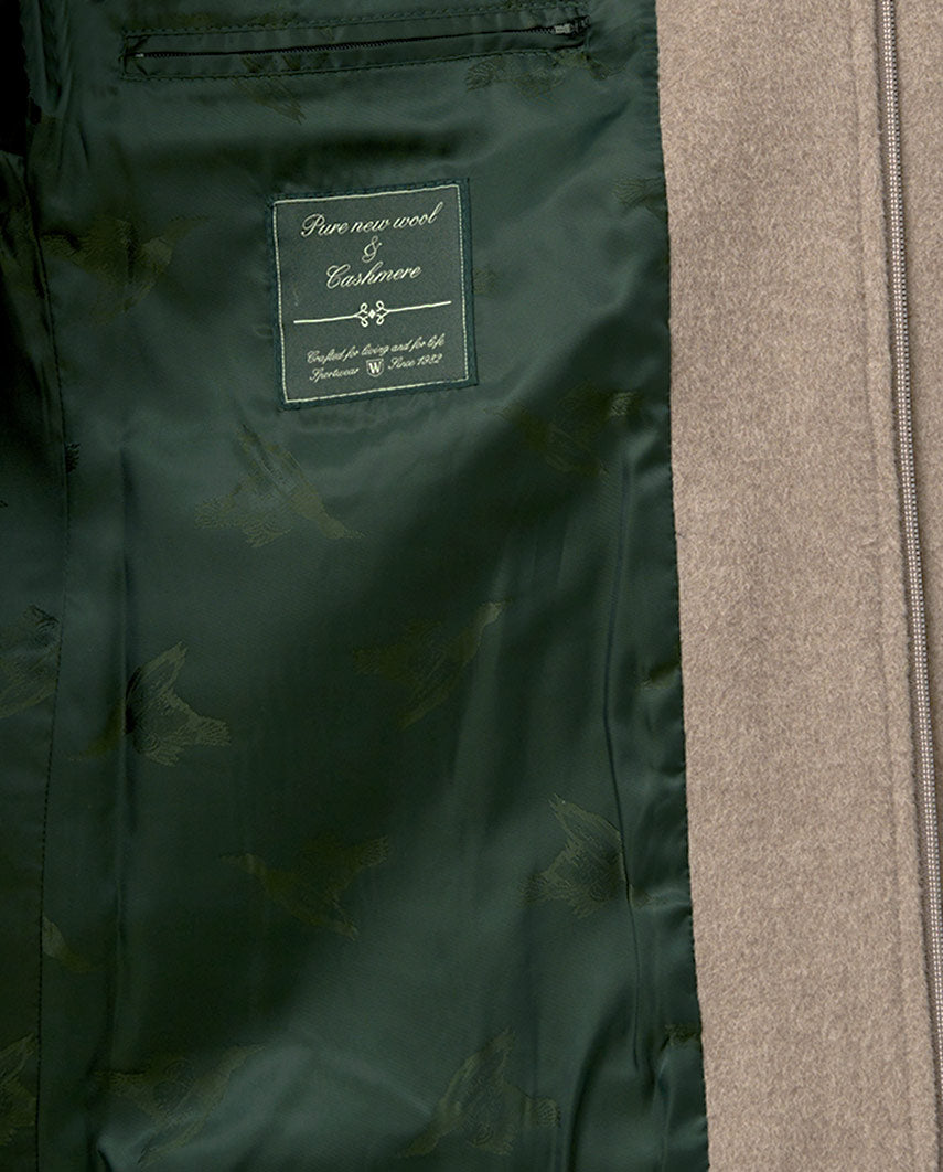 Herren-Fieldjacket „Stanford“ in Taupe – edle Woll-Kaschmir-Qualität