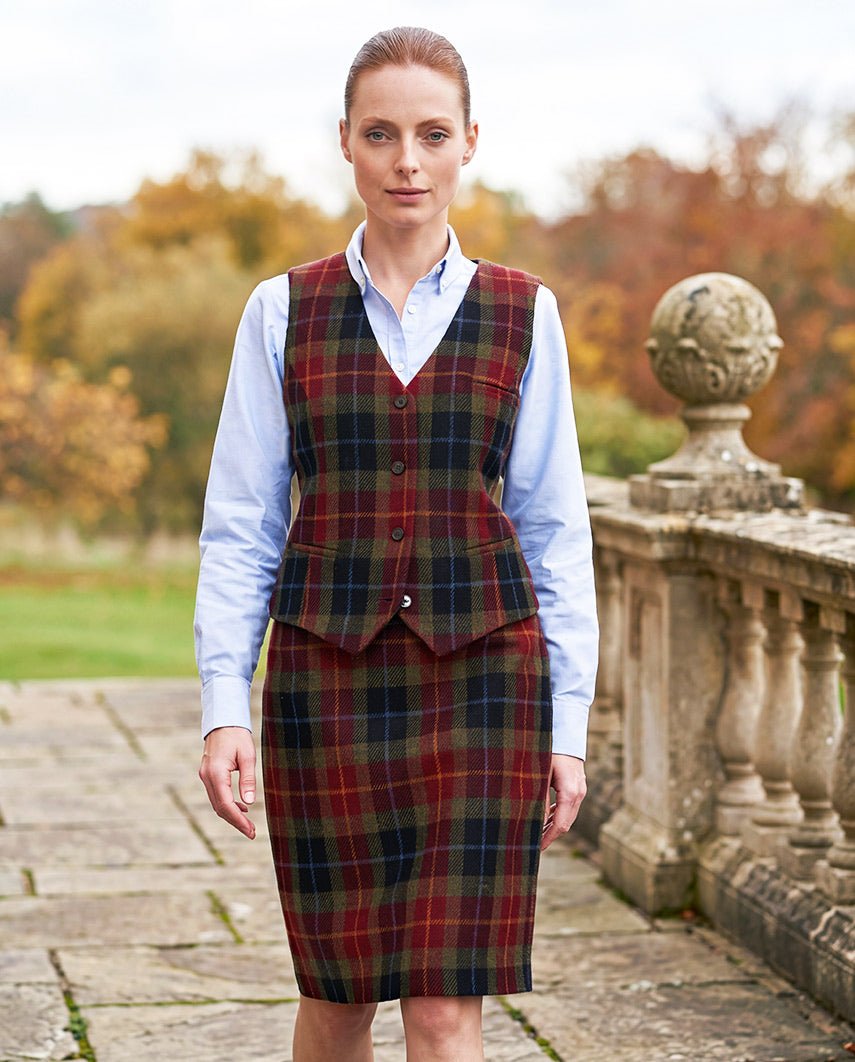 Kokerrok van Harris Tweed in check of Island, productkaart