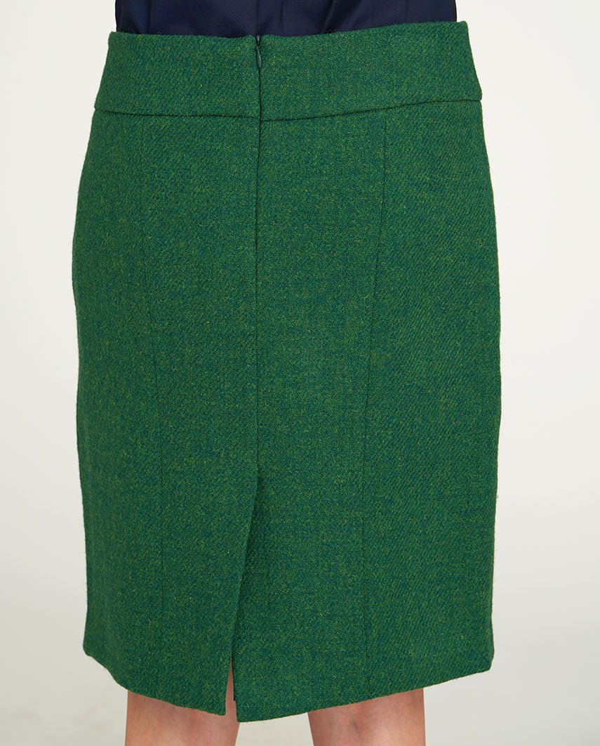 Kokerrok van Harris Tweed in green twill - Wellington of Bilmore