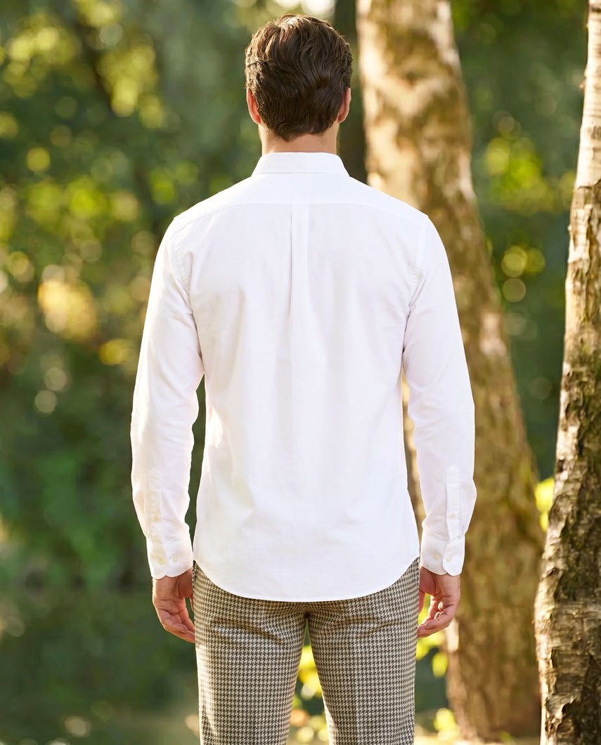Button Down Hemd "Steward" in Oxford weiß - Wellington of Bilmore