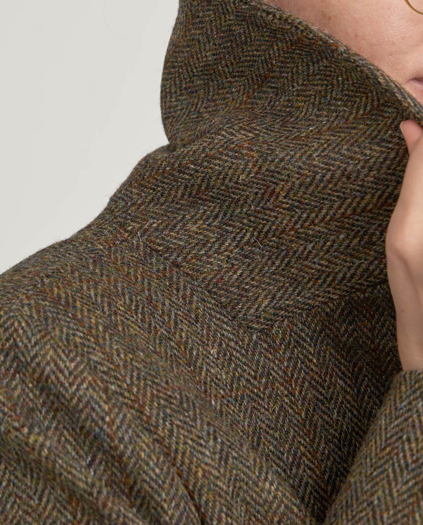 Caban ''Kathy'' aus Harris Tweed in evergreen - Wellington of Bilmore
