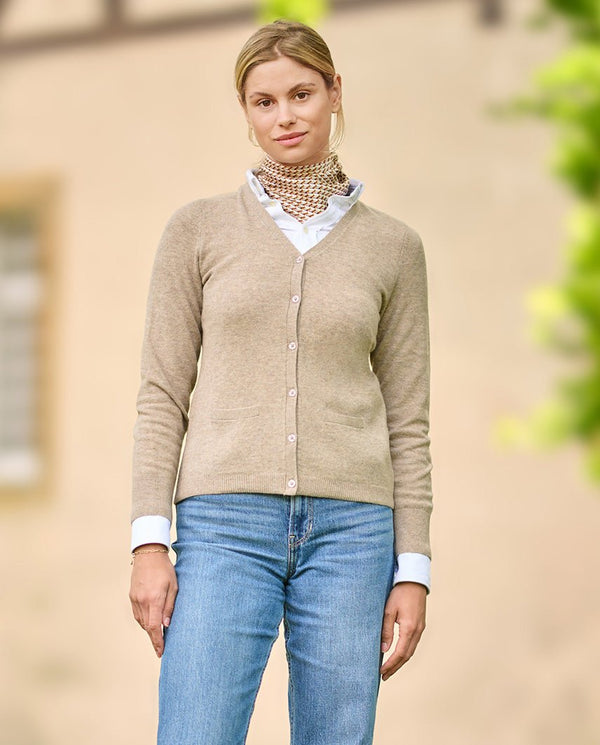 Damescardigan "Mara" in taupe