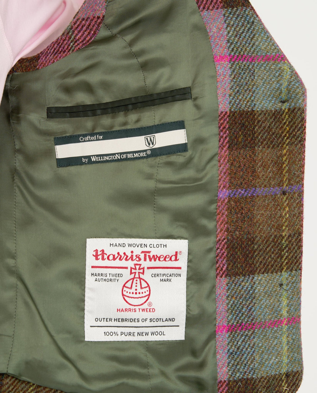Dames Harris Tweed gilet "Lea" in Tartan Check - Wellington of Bilmore