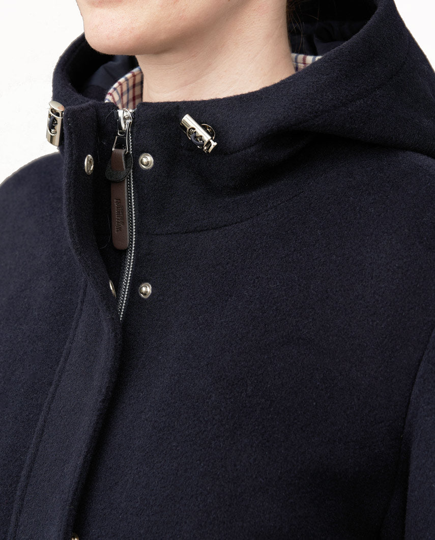 Damen-Parka „Liz Parka“ aus Woll-Kaschmir-Mix in Navy - Wellington of Bilmore