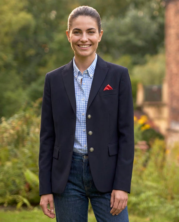Damesblazer "Ladiesclub 3-Eye" van de fijnste wol in navy