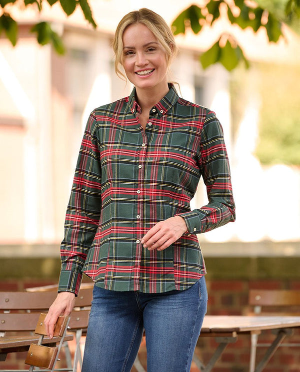 Damesblouse "Stella" in Schotse ruit