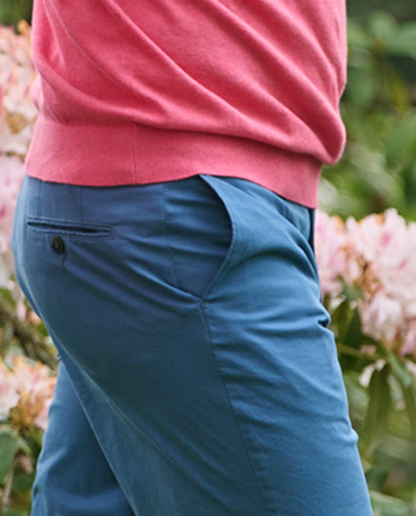 Feine Herren Chino ” Mr. Jones” in blue - Wellington of Bilmore