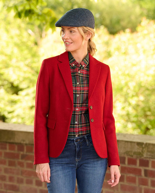 Harris Tweed blazer "Ami" in red Twill