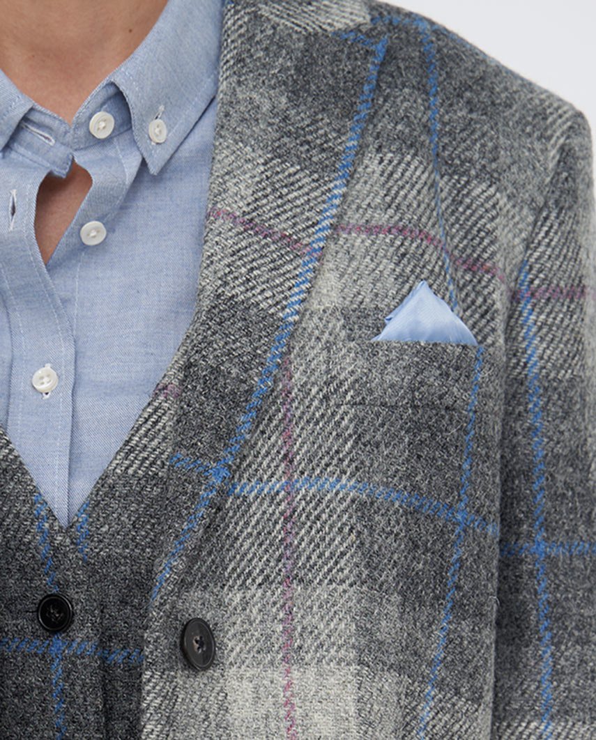 Harris Tweed Blazer ''Ladiesclub'' in Queen check - Wellington of Bilmore