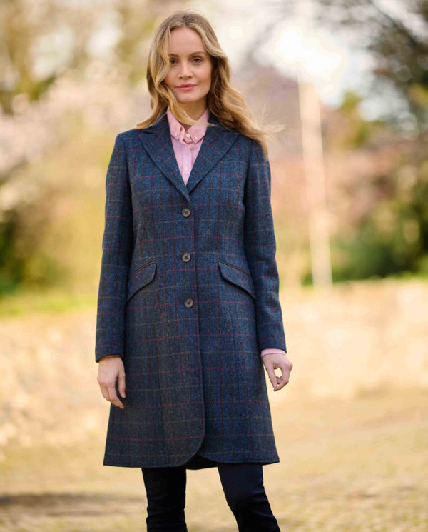 Harris Tweed damesjas "Brenda" in scottish blue