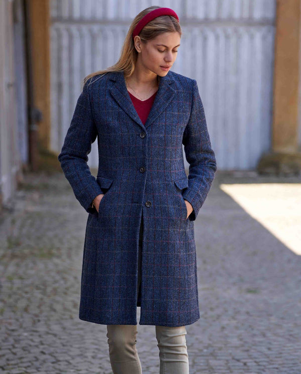 Harris Tweed damesjas "Emilia" in Scottish Blue