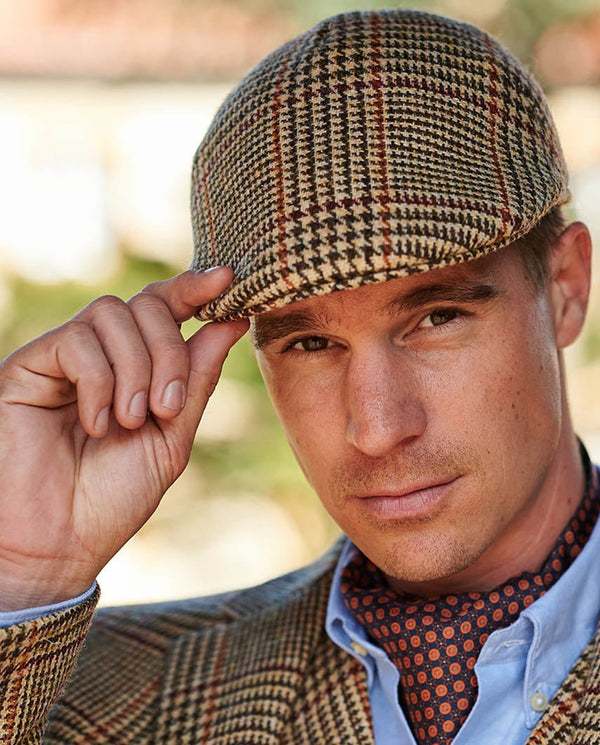 Harris Tweed flatcap "Henry Cap" in scottish Check
