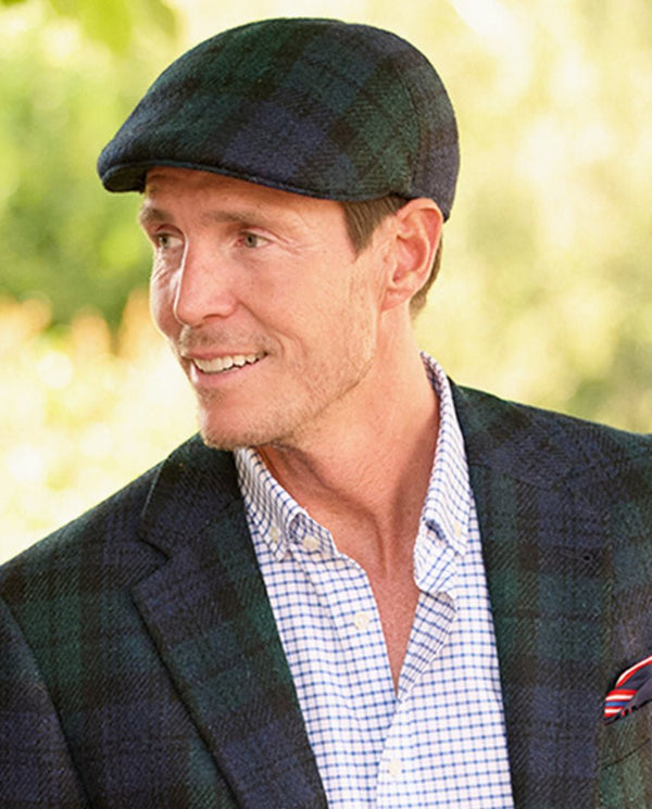Harris Tweed flatcap "Henry Cap" in blackwatch