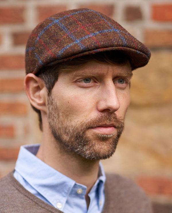 Harris Tweed flatcap "Henry Cap" in Lord's Overcheck