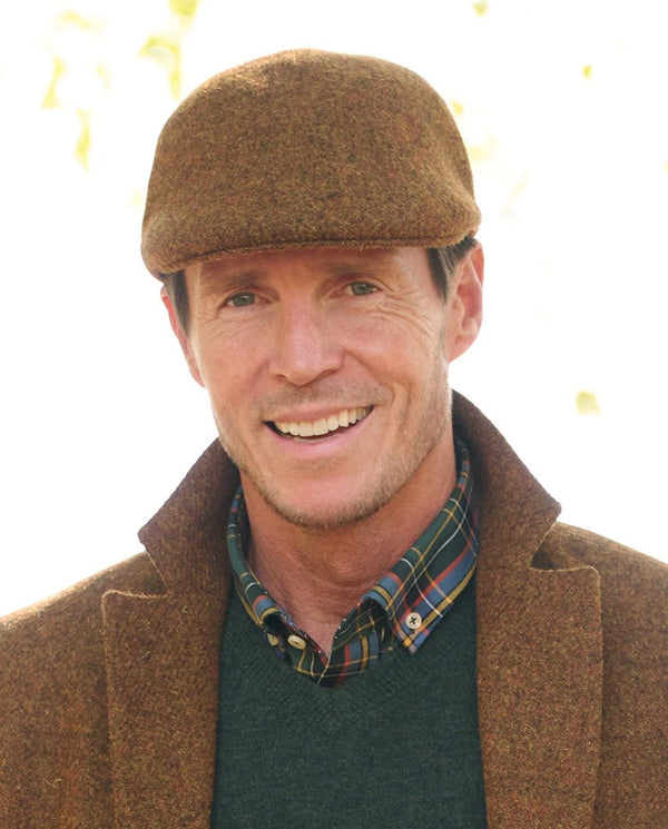 Harris Tweed flatcap "Henry Cap" in multicolor rust