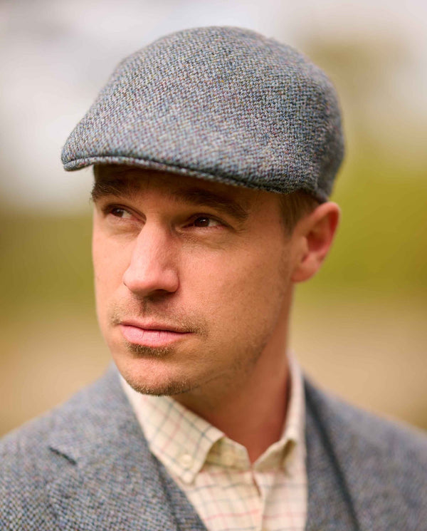 Harris Tweed flatcap "Henry Cap" in Tweed of Water