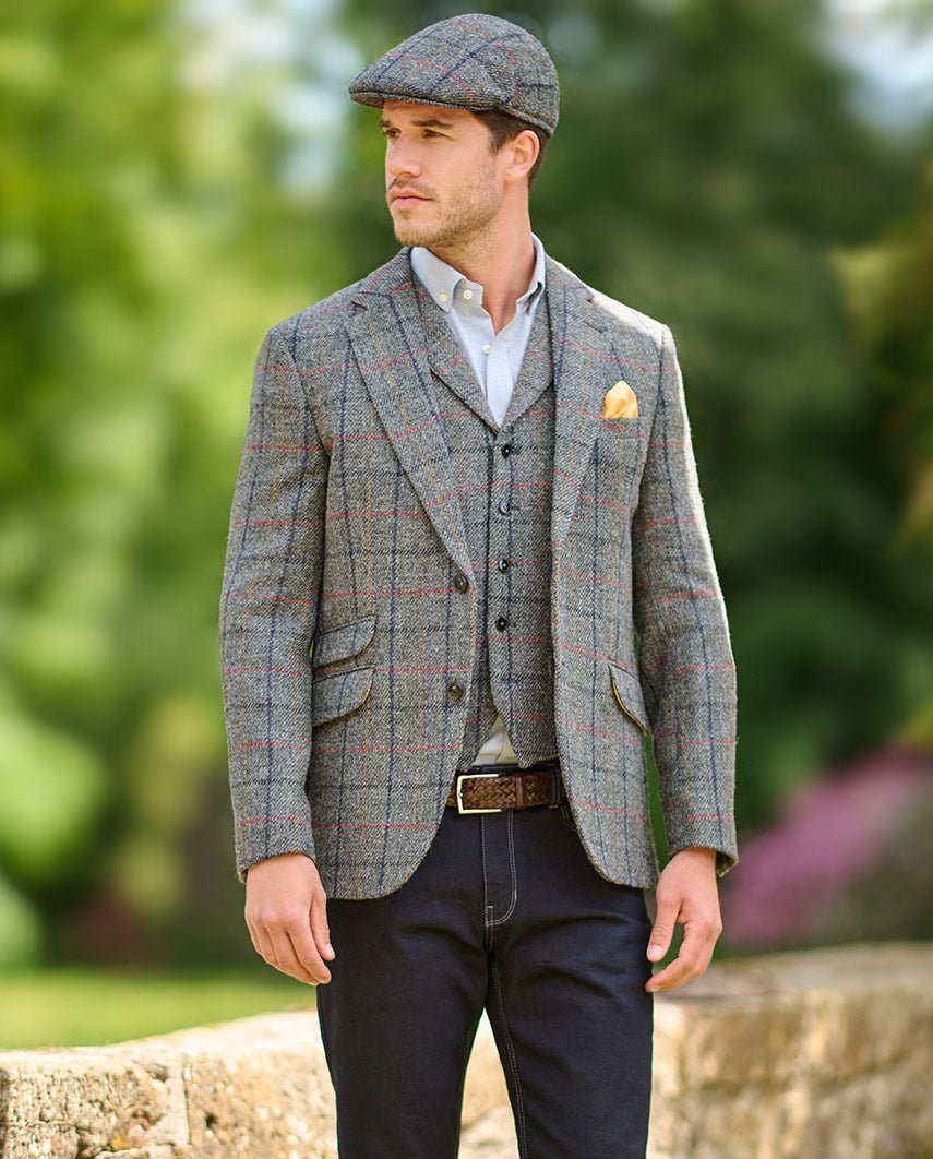 Harris Tweed Sakko ''London'' in anthra check - Wellington of Bilmore