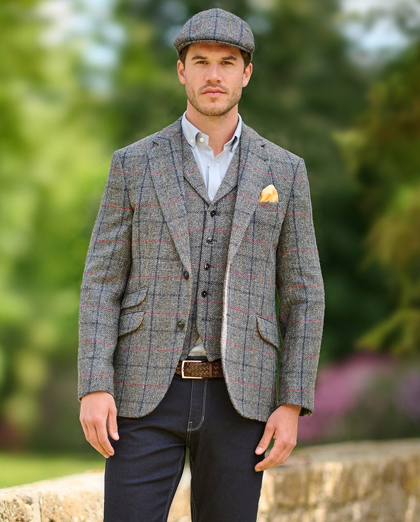 Harris Tweed Sakko ''London'' in anthra check - Wellington of Bilmore