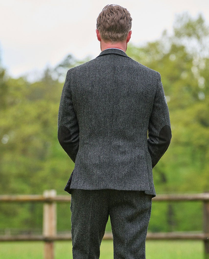Harris Tweed Sakko ''London'' in anthra Herringbone - Wellington of Bilmore