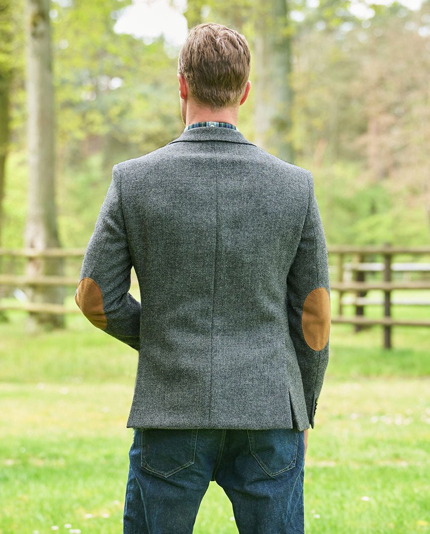 Harris Tweed colbert "London" in anthra melange, productkaart