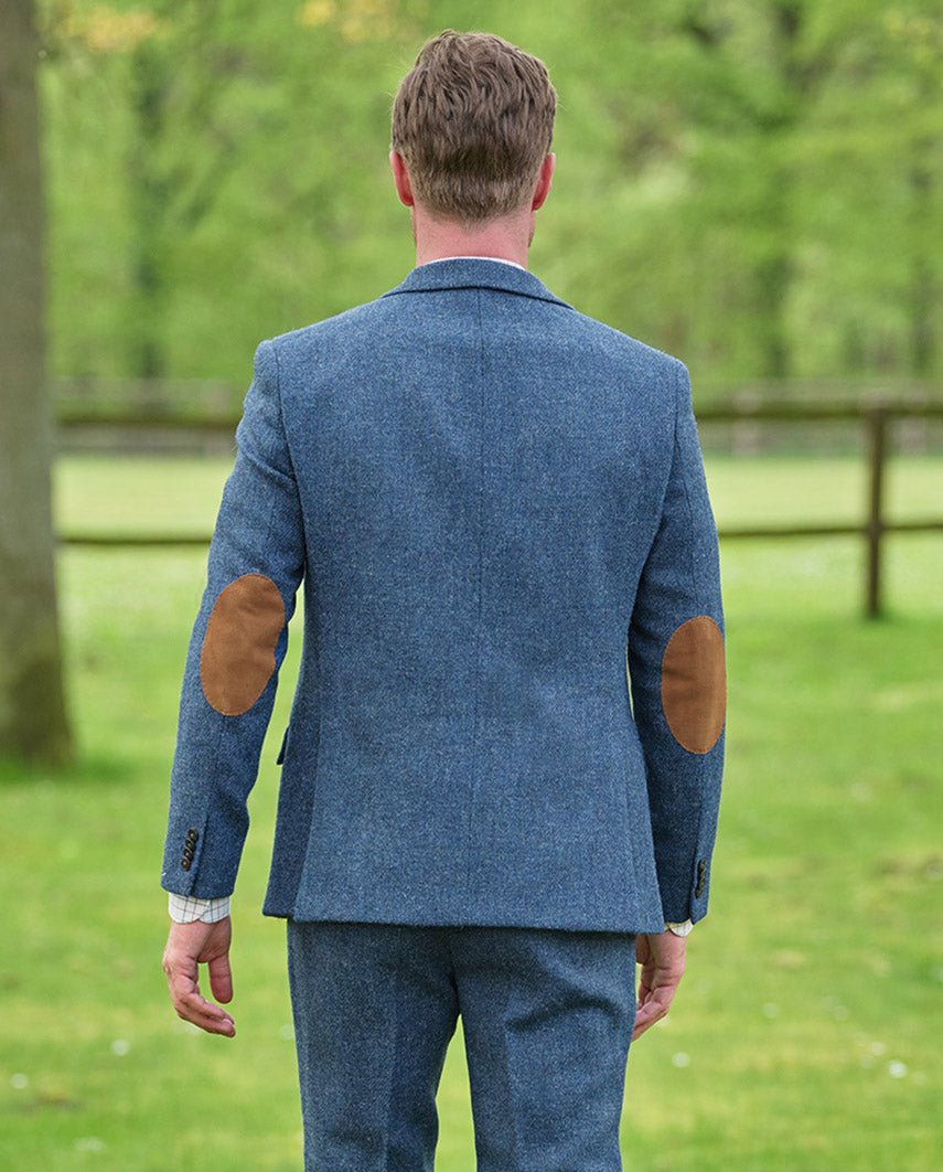 Harris Tweed colbert "London" in blue shadow - Wellington of Bilmore