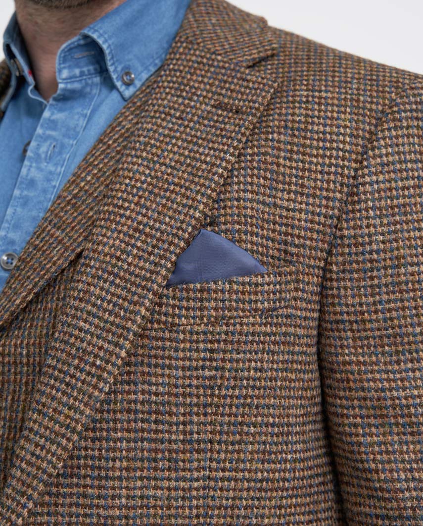 Harris Tweed Sakko ''London'' in buntem Hahnentritt - Wellington of Bilmore