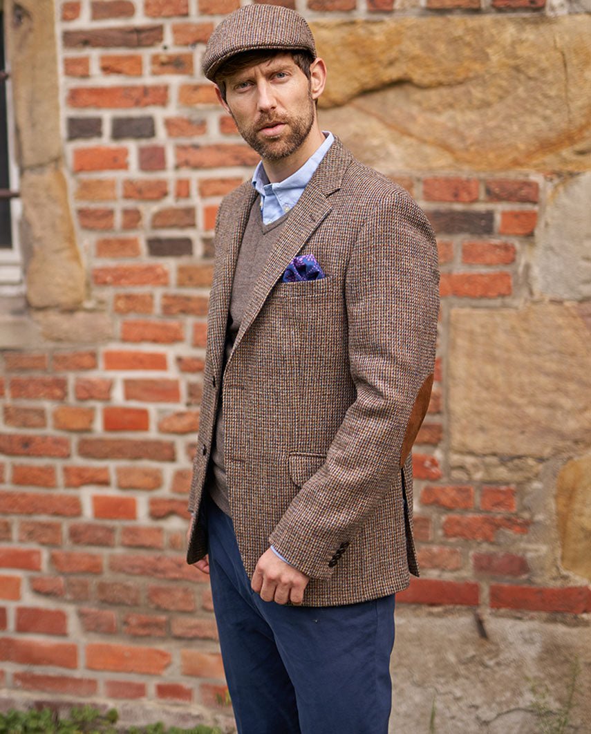 Harris Tweed colbert "London" in kleurrijke pied-de-poule, productkaart
