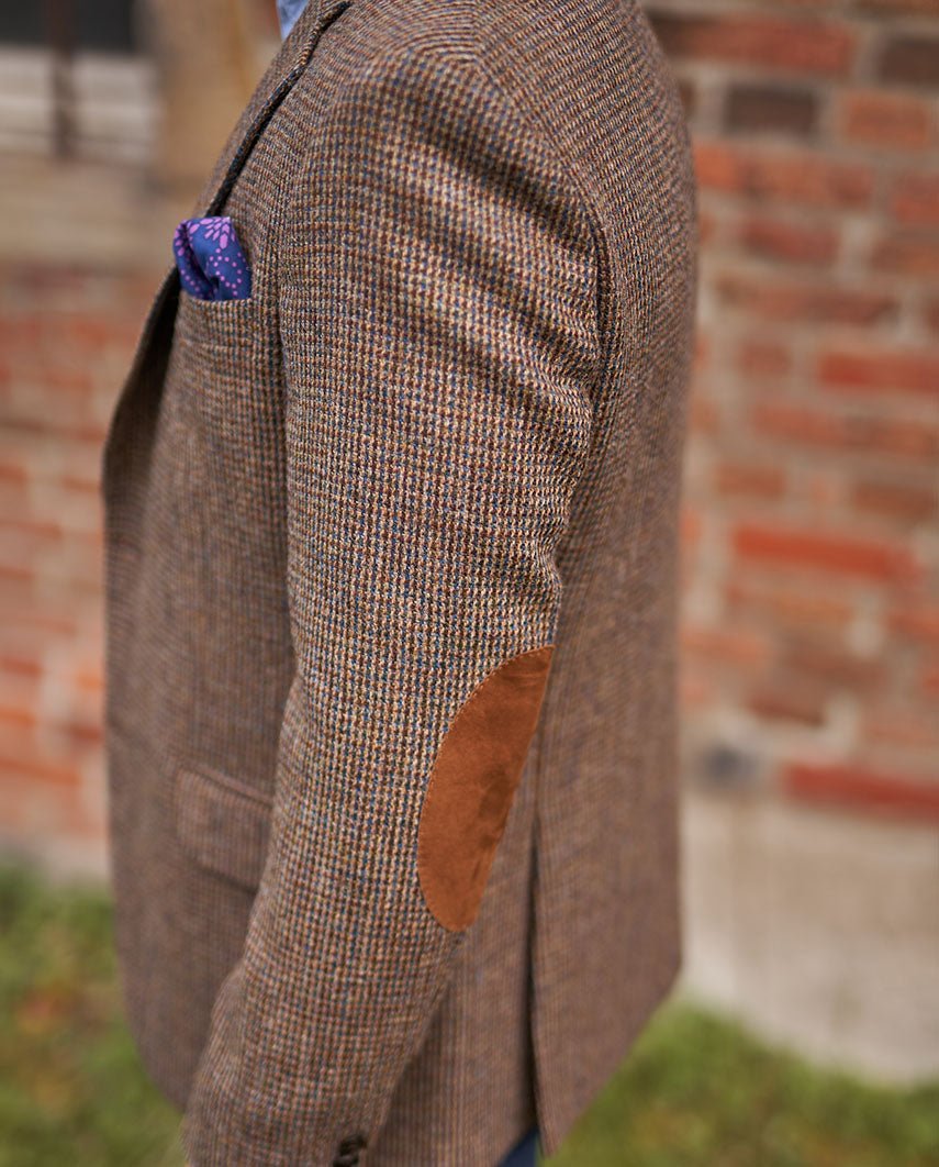 Harris Tweed colbert "London" in kleurrijke pied-de-poule, productkaart