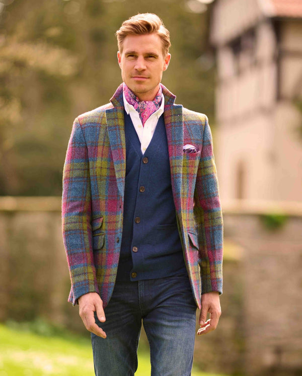 Harris Tweed colbert "London" in Candy Check