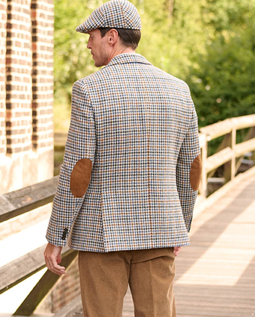 Harris Tweed colbert "London" in crème pied-de-poule, productkaart