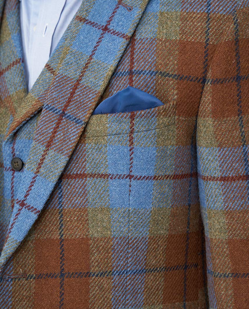 Harris Tweed Sakko ''London'' in Gold Tartan - Wellington of Bilmore