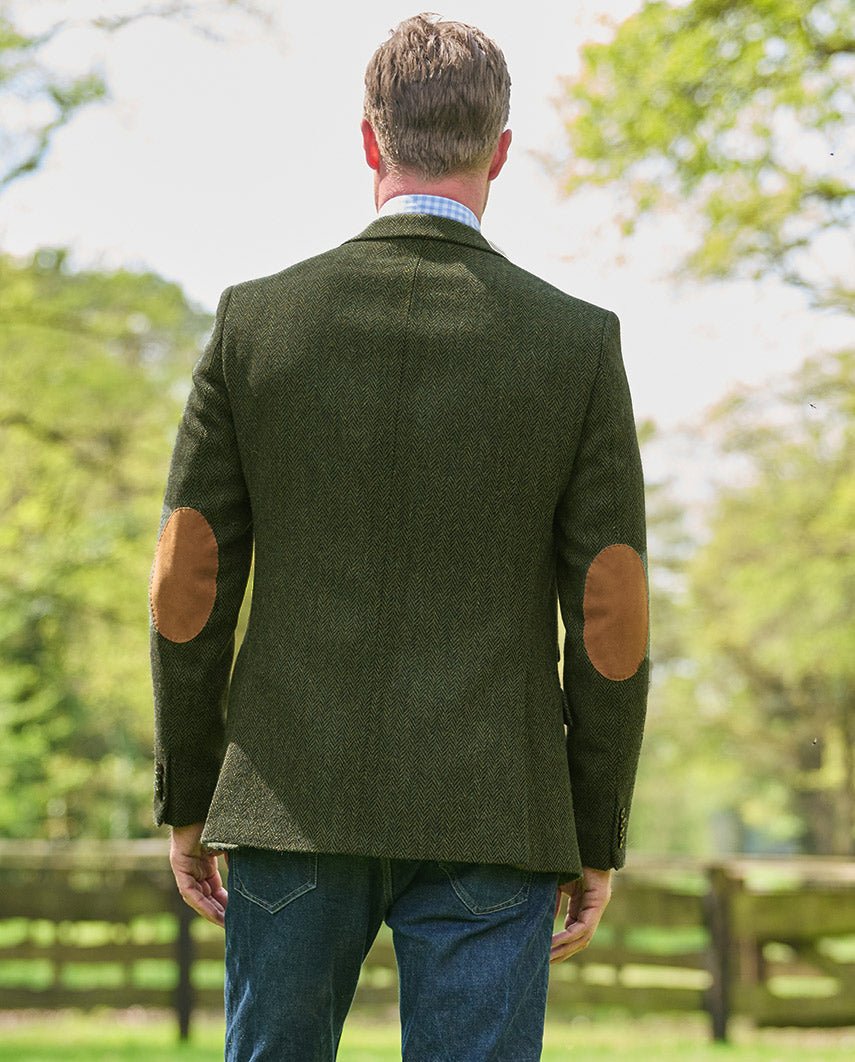 Harris Tweed colbert "London" in green Island Herringbone, productkaart