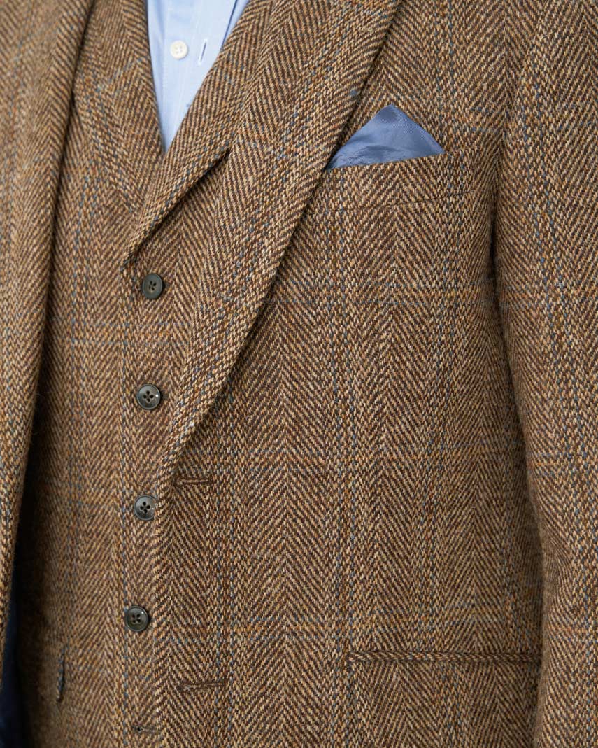 Harris Tweed Sakko ''London'' in Herringbone Check - Wellington of Bilmore