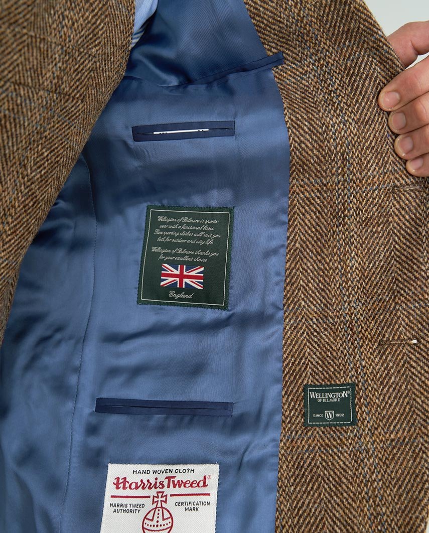 Harris Tweed Sakko ''London'' in Herringbone Check - Wellington of Bilmore